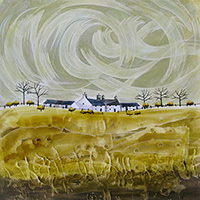 Crater Valley Farm. An Open Edtion Print by Anya Simmons.