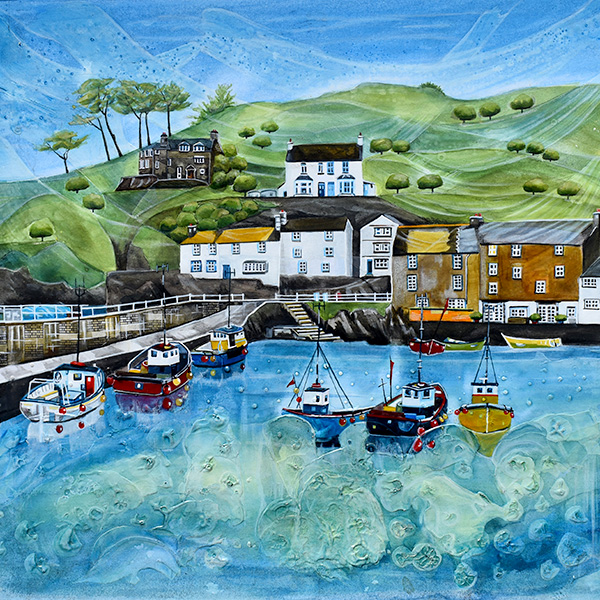 Polperro Harbour by Anya Simmons