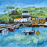 Polperro Harbour, Cornwall. A Limited Edition Giclée Print by Anya Simmons