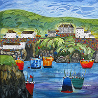 Port Isaac, Cornwall. A Limited Edition Giclée Print by Anya Simmons
