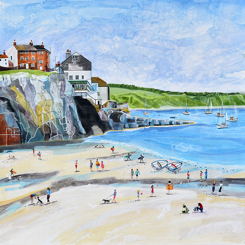 Cawsand, Cornwall. An open edition Giclee print by Anya Simmons.